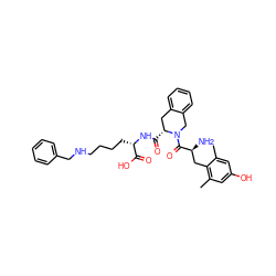 Cc1cc(O)cc(C)c1C[C@H](N)C(=O)N1Cc2ccccc2C[C@H]1C(=O)N[C@@H](CCCCNCc1ccccc1)C(=O)O ZINC000058540849