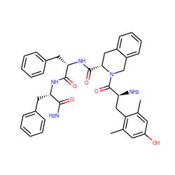 Cc1cc(O)cc(C)c1C[C@H](N)C(=O)N1Cc2ccccc2C[C@H]1C(=O)N[C@@H](Cc1ccccc1)C(=O)N[C@@H](Cc1ccccc1)C(N)=O ZINC000058614647