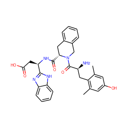 Cc1cc(O)cc(C)c1C[C@H](N)C(=O)N1Cc2ccccc2C[C@H]1C(=O)N[C@H](CC(=O)O)c1nc2ccccc2[nH]1 ZINC000044305070