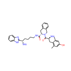 Cc1cc(O)cc(C)c1C[C@H](N)C(=O)N1Cc2ccccc2C[C@H]1C(=O)NCCCC[C@H](N)c1nc2ccccc2[nH]1 ZINC000028821112