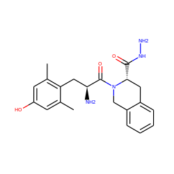 Cc1cc(O)cc(C)c1C[C@H](N)C(=O)N1Cc2ccccc2C[C@H]1C(=O)NN ZINC000013802627