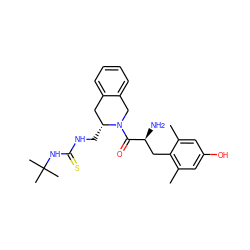 Cc1cc(O)cc(C)c1C[C@H](N)C(=O)N1Cc2ccccc2C[C@H]1CNC(=S)NC(C)(C)C ZINC000013863373