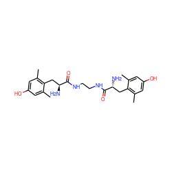 Cc1cc(O)cc(C)c1C[C@H](N)C(=O)NCCNC(=O)[C@H](N)Cc1c(C)cc(O)cc1C ZINC000026947123