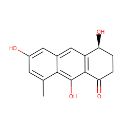 Cc1cc(O)cc2cc3c(c(O)c12)C(=O)CC[C@@H]3O ZINC000000015095