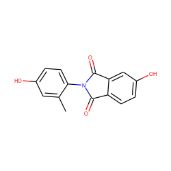 Cc1cc(O)ccc1N1C(=O)c2ccc(O)cc2C1=O ZINC000028818131