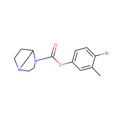 Cc1cc(OC(=O)N2CCN3CCC2CC3)ccc1Br ZINC000034029194