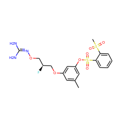 Cc1cc(OC[C@@H](F)CON=C(N)N)cc(OS(=O)(=O)c2ccccc2S(C)(=O)=O)c1 ZINC000013489461