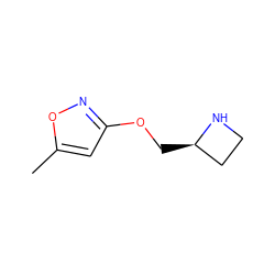 Cc1cc(OC[C@@H]2CCN2)no1 ZINC000095555719