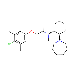 Cc1cc(OCC(=O)N(C)[C@@H]2CCCC[C@H]2N2CCCCCC2)cc(C)c1Cl ZINC000027899123