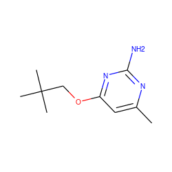 Cc1cc(OCC(C)(C)C)nc(N)n1 ZINC000077918757
