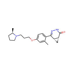 Cc1cc(OCCCN2CCC[C@H]2C)ccc1C1=NNC(=O)[C@@H]2C[C@H]12 ZINC000299858270