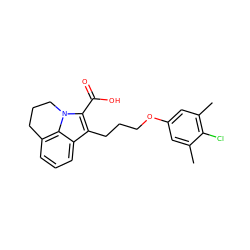 Cc1cc(OCCCc2c(C(=O)O)n3c4c(cccc24)CCC3)cc(C)c1Cl ZINC000299850078