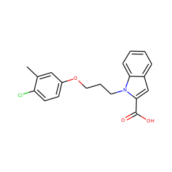 Cc1cc(OCCCn2c(C(=O)O)cc3ccccc32)ccc1Cl ZINC000095593362