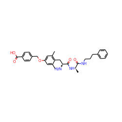 Cc1cc(OCc2ccc(C(=O)O)cc2)cc(C)c1C[C@H](N)C(=O)N[C@H](C)C(=O)NCCCc1ccccc1 ZINC000027996857