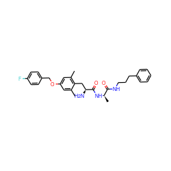 Cc1cc(OCc2ccc(F)cc2)cc(C)c1C[C@H](N)C(=O)N[C@H](C)C(=O)NCCCc1ccccc1 ZINC000013735528