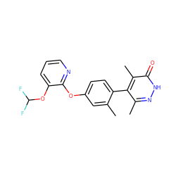 Cc1cc(Oc2ncccc2OC(F)F)ccc1-c1c(C)n[nH]c(=O)c1C ZINC000220989367