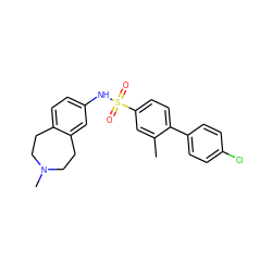 Cc1cc(S(=O)(=O)Nc2ccc3c(c2)CCN(C)CC3)ccc1-c1ccc(Cl)cc1 ZINC000028704211