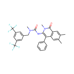 Cc1cc2c(-c3ccccc3)c(NC(=O)N(C)Cc3cc(C(F)(F)F)cc(C(F)(F)F)c3)n(C)c(=O)c2cc1C ZINC000026840618