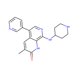 Cc1cc2c(-c3cccnc3)cnc(NC3CCNCC3)c2[nH]c1=O ZINC000473134122