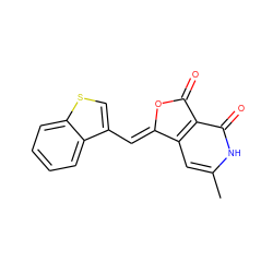 Cc1cc2c(c(=O)[nH]1)C(=O)O/C2=C\c1csc2ccccc12 ZINC000040846552