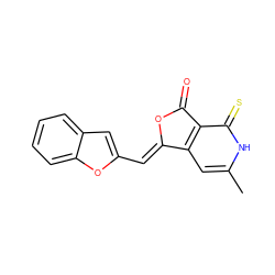 Cc1cc2c(c(=S)[nH]1)C(=O)O/C2=C\c1cc2ccccc2o1 ZINC000040860171