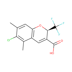 Cc1cc2c(c(C)c1Cl)C=C(C(=O)O)[C@H](C(F)(F)F)O2 ZINC000035929375