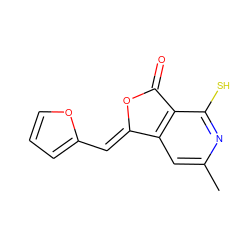 Cc1cc2c(c(S)n1)C(=O)O/C2=C\c1ccco1 ZINC000000187107