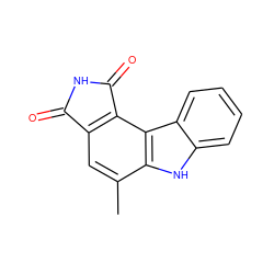 Cc1cc2c(c3c1[nH]c1ccccc13)C(=O)NC2=O ZINC000028568655