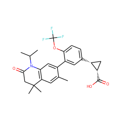 Cc1cc2c(cc1-c1cc([C@@H]3C[C@@H]3C(=O)O)ccc1OC(F)(F)F)N(C(C)C)C(=O)CC2(C)C ZINC000028952279