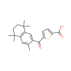 Cc1cc2c(cc1C(=O)c1ccc(C(=O)O)s1)C(C)(C)CCC2(C)C ZINC000013743083