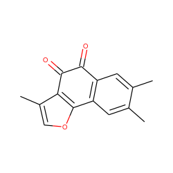 Cc1cc2c(cc1C)-c1occ(C)c1C(=O)C2=O ZINC001772577146