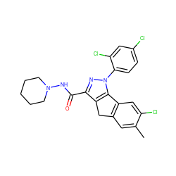 Cc1cc2c(cc1Cl)-c1c(c(C(=O)NN3CCCCC3)nn1-c1ccc(Cl)cc1Cl)C2 ZINC000036294938