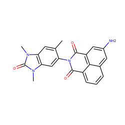 Cc1cc2c(cc1N1C(=O)c3cccc4cc(N)cc(c34)C1=O)n(C)c(=O)n2C ZINC001772580730