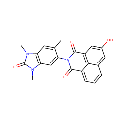 Cc1cc2c(cc1N1C(=O)c3cccc4cc(O)cc(c34)C1=O)n(C)c(=O)n2C ZINC001772638400