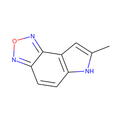 Cc1cc2c(ccc3nonc32)[nH]1 ZINC000004843820