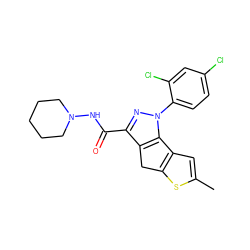 Cc1cc2c(s1)Cc1c(C(=O)NN3CCCCC3)nn(-c3ccc(Cl)cc3Cl)c1-2 ZINC000113965856