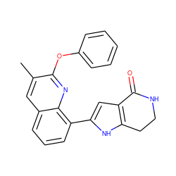 Cc1cc2cccc(-c3cc4c([nH]3)CCNC4=O)c2nc1Oc1ccccc1 ZINC000223408414