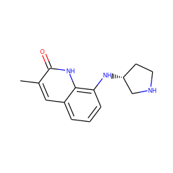 Cc1cc2cccc(N[C@@H]3CCNC3)c2[nH]c1=O ZINC000473135654