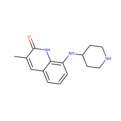 Cc1cc2cccc(NC3CCNCC3)c2[nH]c1=O ZINC000473136130