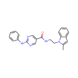 Cc1cc2ccccc2n1CCNC(=O)c1cnc(Nc2ccccc2)nc1 ZINC000169352255