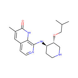 Cc1cc2ccnc(N[C@@H]3CCNC[C@H]3OCC(C)C)c2[nH]c1=O ZINC000473107599