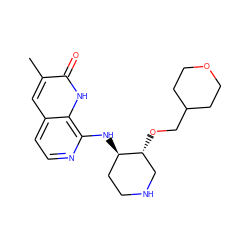 Cc1cc2ccnc(N[C@@H]3CCNC[C@H]3OCC3CCOCC3)c2[nH]c1=O ZINC000473110526