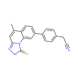 Cc1cc2n[nH]c(=O)n2c2cc(-c3ccc(CC#N)cc3)ccc12 ZINC000058591589