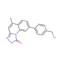 Cc1cc2n[nH]c(=O)n2c2cc(-c3ccc(CO)cc3)ccc12 ZINC000058583465