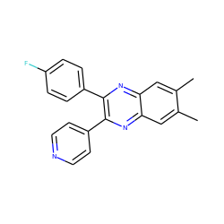 Cc1cc2nc(-c3ccncc3)c(-c3ccc(F)cc3)nc2cc1C ZINC000045255271