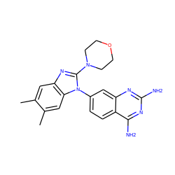 Cc1cc2nc(N3CCOCC3)n(-c3ccc4c(N)nc(N)nc4c3)c2cc1C ZINC000103247284