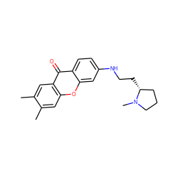 Cc1cc2oc3cc(NCC[C@@H]4CCCN4C)ccc3c(=O)c2cc1C ZINC000101963035