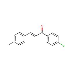 Cc1ccc(/C=C/C(=O)c2ccc(Cl)cc2)cc1 ZINC000004582780