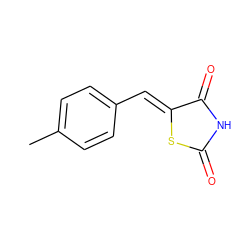 Cc1ccc(/C=C2\SC(=O)NC2=O)cc1 ZINC000012409475