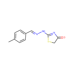 Cc1ccc(/C=N/NC2=NC(=O)CS2)cc1 ZINC000012403084